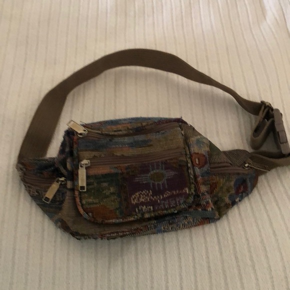 Fall VTG Y2k boho Pioneer tapestry express Fanny waist hip bag - Picture 5 of 15